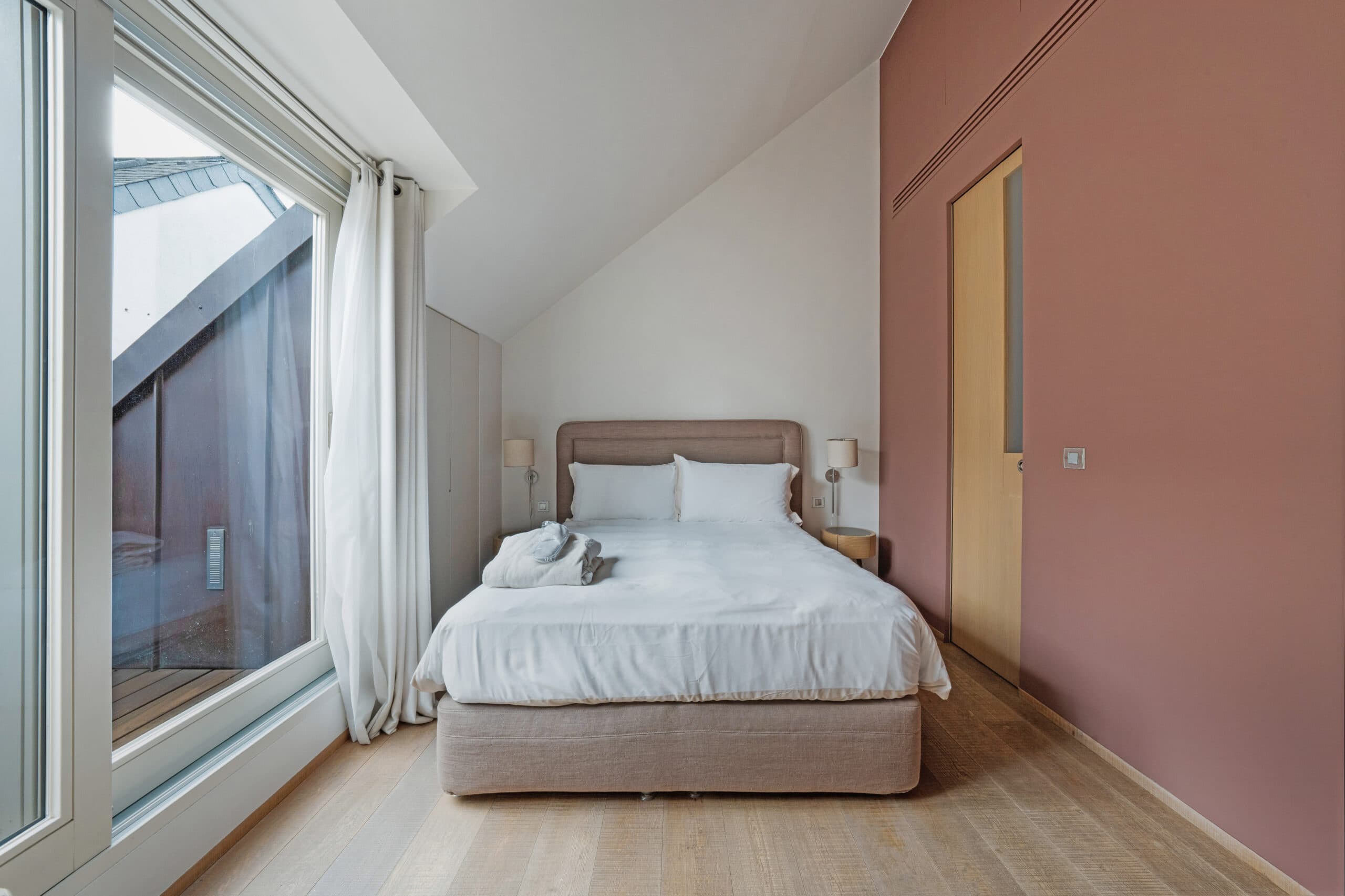 Two-bedroom penthouse interior at Guillaume Suites.